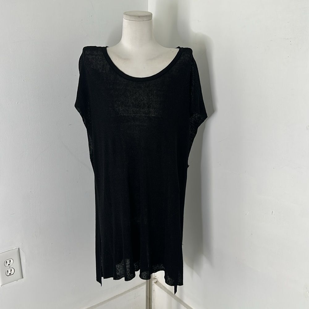 Eileen Fisher Lagenlook Linen Blend Slouchy Knit Tunic